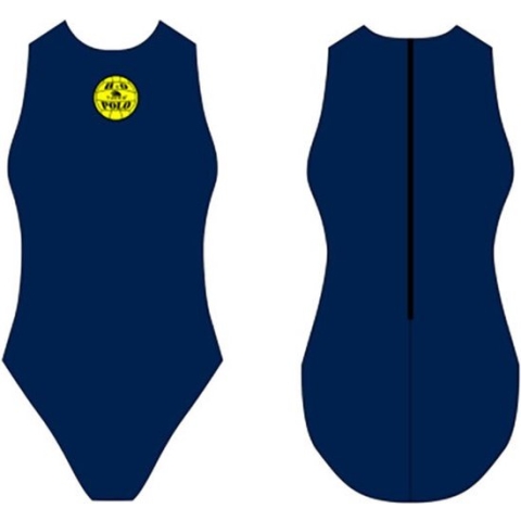 Turbo Basic Waterpolo Zwempak Blauw 11-12 Years Meisje