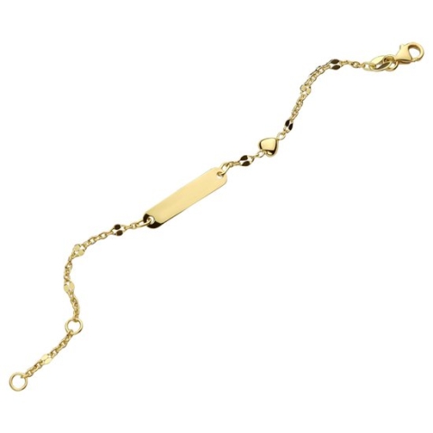 Graveerarmband Hart Plaat 4,0 Mm 11 - 13 Cm