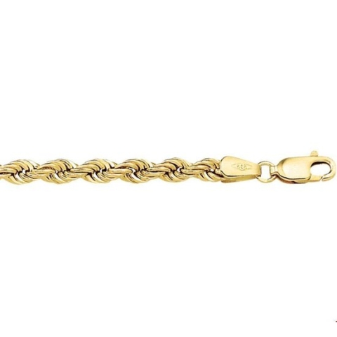 The Jewelry Collection Ketting Koord 3,9 mm - Geelgoud