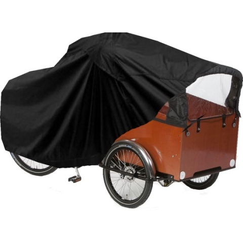 Maxxcovers Cargo Bakfietshoes - Voor 3-wielers met Regentent Huif - Waterdicht - Zwart