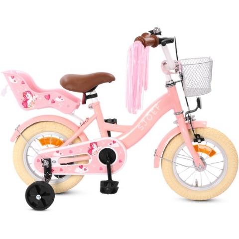 SJOEF Dolly Meisjesfiets 12 inch - Roze