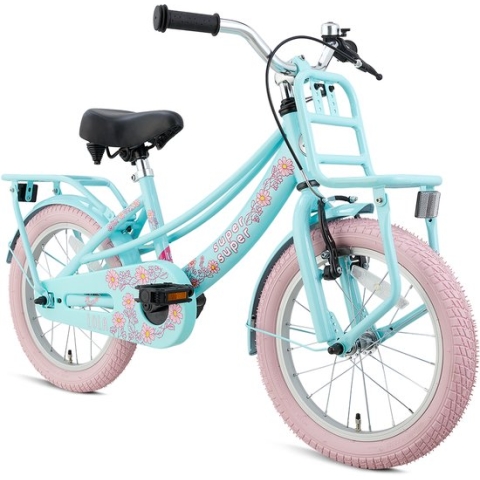 Supersuper Lola - Kinderfiets - Meisjesfiets - 16 inch - Mint/Roze