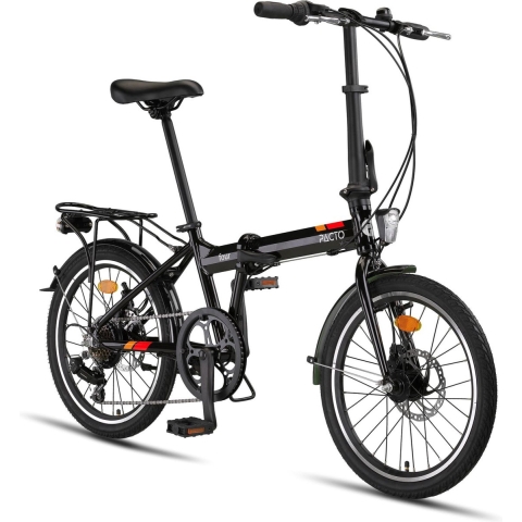 PACTO FOUR FOLDING BIKE BLACK 6v VOUWFIETS PLOOIFIETS ALUMINIUM FIETS SCHIJFREM DISC