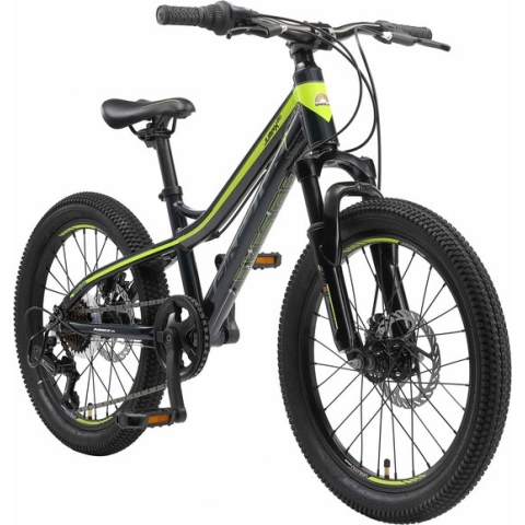 Bikestar, MTB kinderfiets, 7 speed, 20 inch, zwart/groen