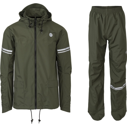 AGU Original Regenpak Essential - Army Green - L - Dames & Heren - Waterdicht & Ademend