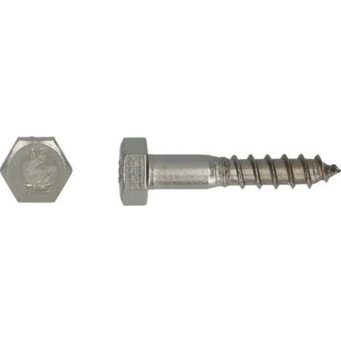 Houtdraadbout DIN 571 Ø8,00x40 A2