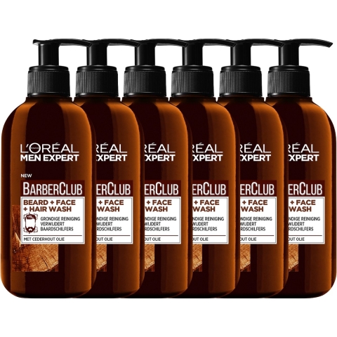 L’Oréal Paris Men Expert BarberClub beard 6 x 200 ml - Voordeelverpakking