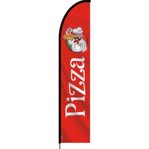 Beachflag - Pizza #1 - Vlag + Hengelsysteem + Draagtas - Actievlag.nl