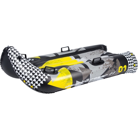 Restart Opblaasbare Sneeuwglijder - Downhill Racer - Zwart/Grijs/Geel