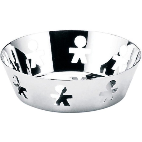 Alessi Girotondo pierced basket - Schaal - Zilver