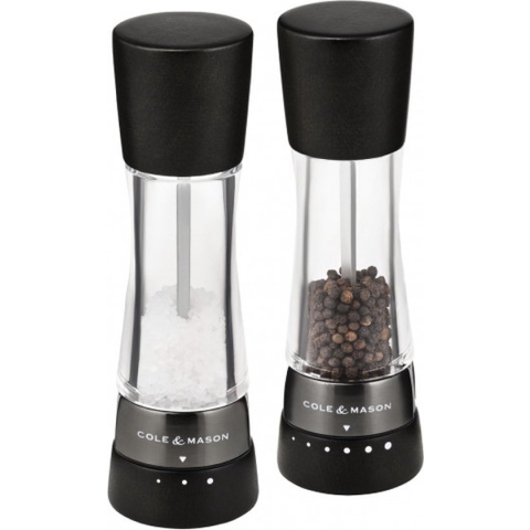 Cole & Mason Peper- en zoutmolen Derwent 190mm Zwart Hout