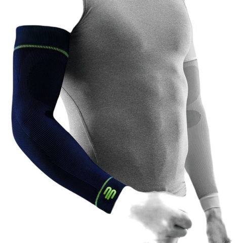 Bauerfeind Sport Compressie Arm Sleeve - Donkerblauw - Lange Sleeve - Per paar