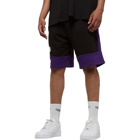 New Era NBA Colour Block Short Lakers 60416375, Mannen, Zwart, Shorts, maat: M