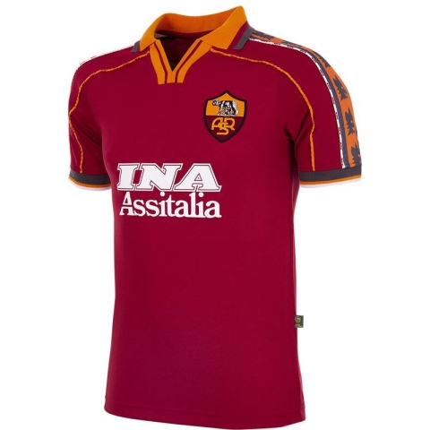 COPA - AS Roma 1998 - 99 Retro Voetbal Shirt - XL - Rood