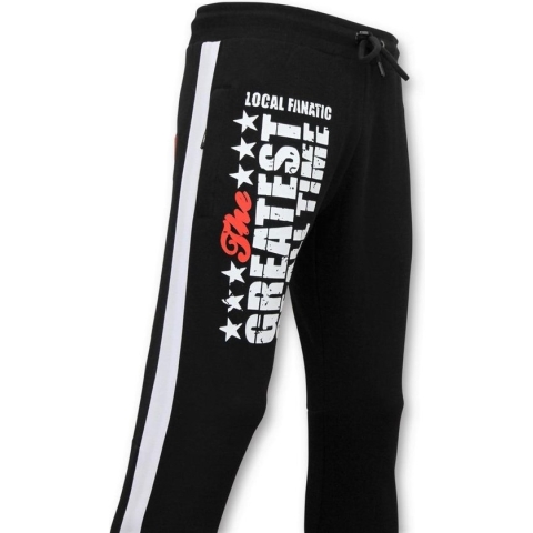 Exclusieve Sweatpants Mannen - Muhammad Ali Trainingsbroek - Zwart