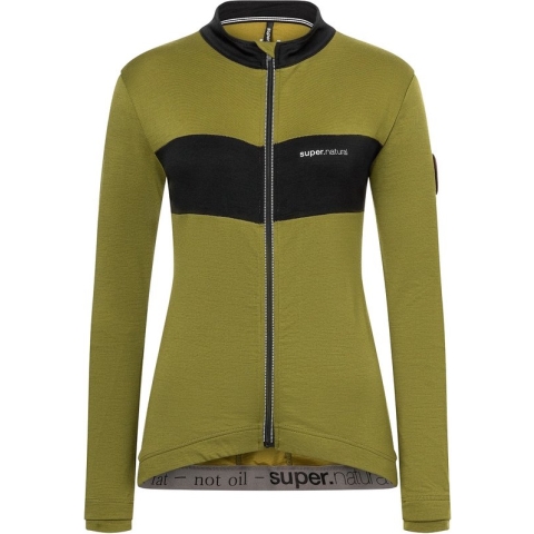 Super Natural W Grava LS Jersey -Avocado-black - Size XL