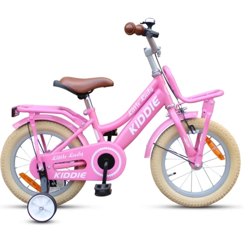 Kinderfiets Kiddie FunGirl met voordrager 16' M' Roze