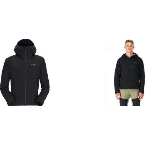 RAB Torque Softshell Jack - Black - Outdoorjas - Maat S