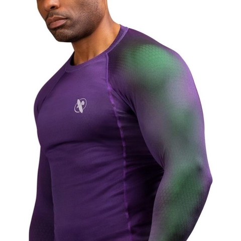 Hayabusa Fusion Rashguard - Paars / Groen - maat XL