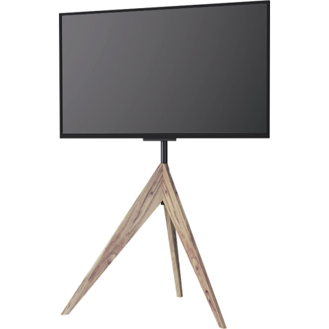 Argo Tripod TV Standaard -  TV Statief - Kabels verborgen - Vergrijsd Eiken