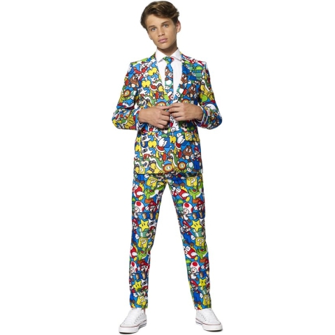 OppoSuits - Super Mario™ - Tiener Jongens Carnavals Pak - Maat 12