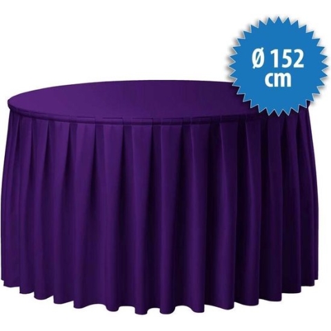 Combiskirting Boxpleat 250% - Ø152cm - Paars