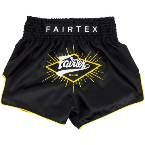 Fairtex Muay Thai Shorts - "Focus" - Zwart - maat L