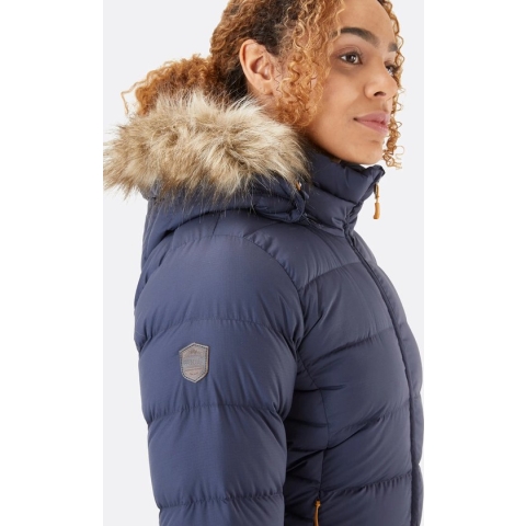 rab deep cover parka dames grijs