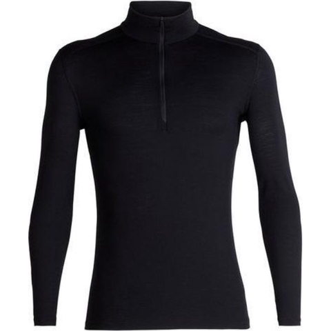 Icebreaker Mens 200 oasis ls half zip 104367001 black XL