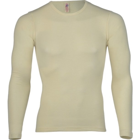 Heren Shirt Bio Merino Wol Lange Mouw Gebroken Wit Engel Natur 46/48 Medium