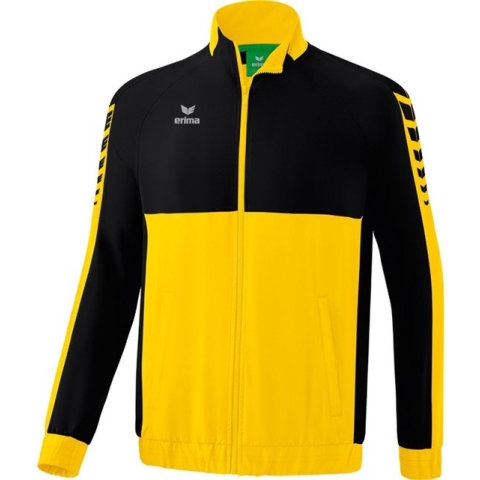 ERIMA Six Wings Presentatiejack Kind Geel-Zwart Maat 152