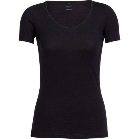 Icebreaker Siren SS Sweetheart Dames Thermoshirt - Black - L