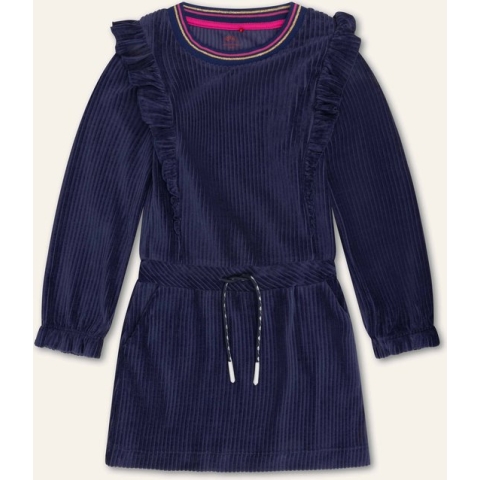 Djane sweat dress 55 Nicky velvet ribbel Blue: 122/7yr