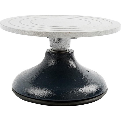 Creative Draaitafel Boetseer 18 Cm/25 Kg Staal Zilver/zwart
