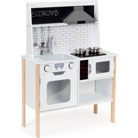 Kinderkeuken - hout - 70x29,5x96 cm - wit