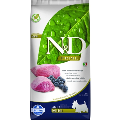 N&D Prime hondenvoeding Lam small breed 7 kg.