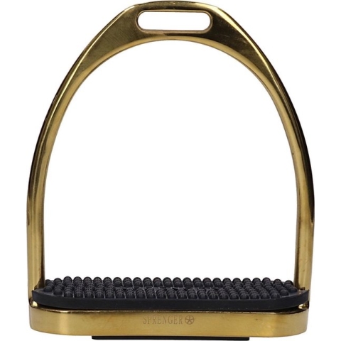 Hs Sprenger Stijgbeugels Sprenger Rvs Goud - Gold-black - 12.0 Cm