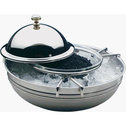 APS-Germany® Luxe Kaviaarkoeler - 4-Delig - Kaviaar Koeler - RVS
