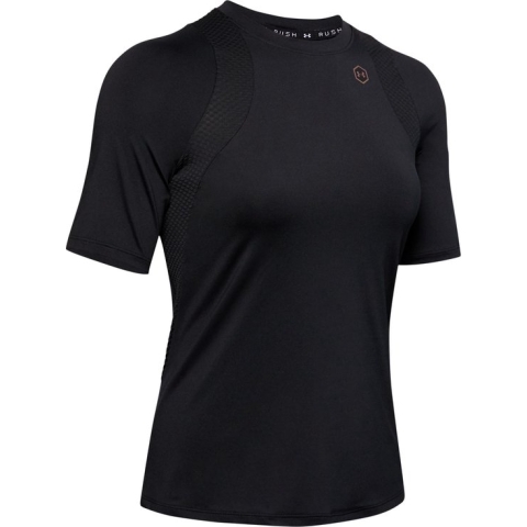 Under Armour Rush SS Dames Sportshirt - Maat XS - Black