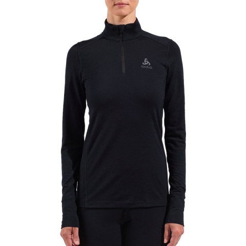 Odlo Natural Merino 200 Half Zip Turtle Neck LS Thermoshirt Vrouwen - Maat M
