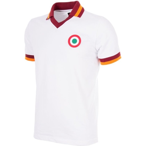 COPA - AS Roma Away 1980-81 Retro Voetbal Shirt - M - Wit