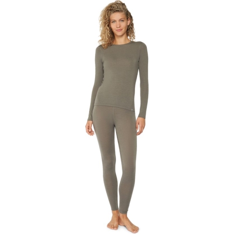 DANISH ENDURANCE Thermo Ondergoed set voor Dames - van Merino Wol - Ademend - Grijs- S