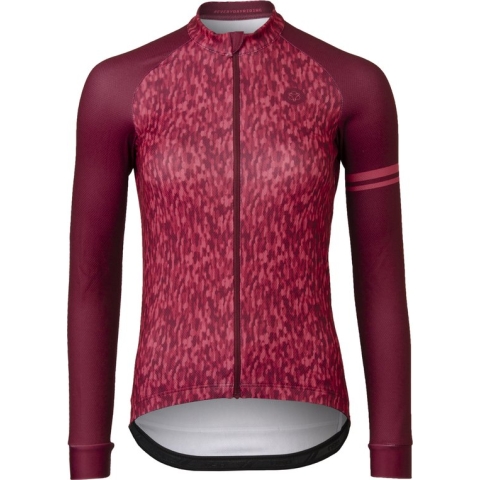 AGU Melange Fietsshirt Lange Mouwen Essential Dames - Rood - XS