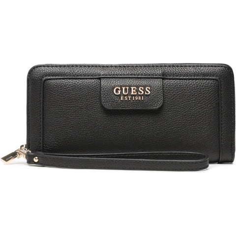 Guess Eco Angy SLG Large Zip Around Dames Portemonnee - Zwart