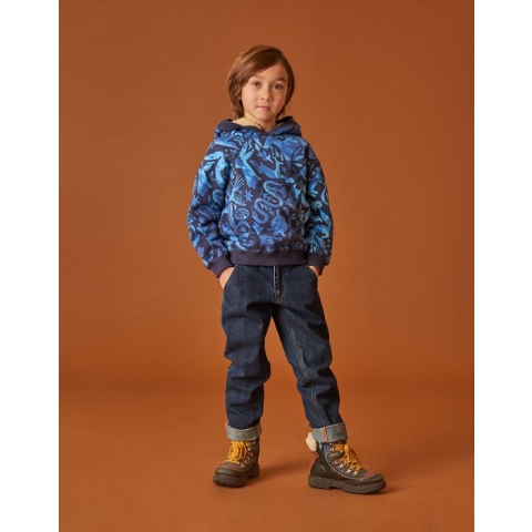 Hayo hoody 55 AOP Archeoilily Blue: 128/8yr