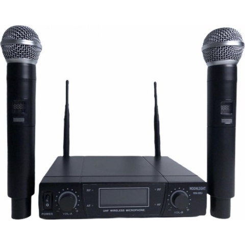Draadloze UHF hand microfoon set, draadloze hand microfoons, zang microfoons