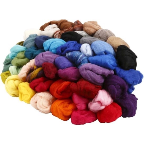 Merino wol, dikte 21 my, diverse kleuren, 20x20 gr/ 1 doos