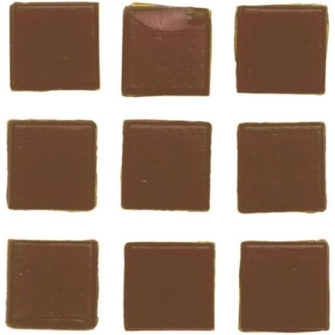 300x stuks vierkante mozaiek steentjes bruin 2 x 2 cm - Hobby materialen