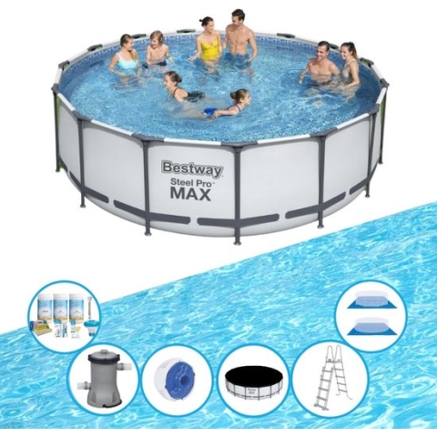 Bestway Zwembad Steel Pro MAX - Inclusief accessoires - 457x122 cm