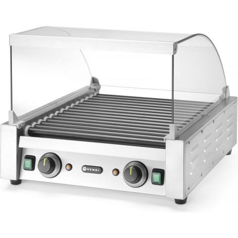 Glazen cover voor worstenroller grill